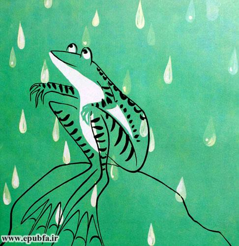 قورباغه که روی تختهسنگی نشسته بود میخواست ناهار بخورد